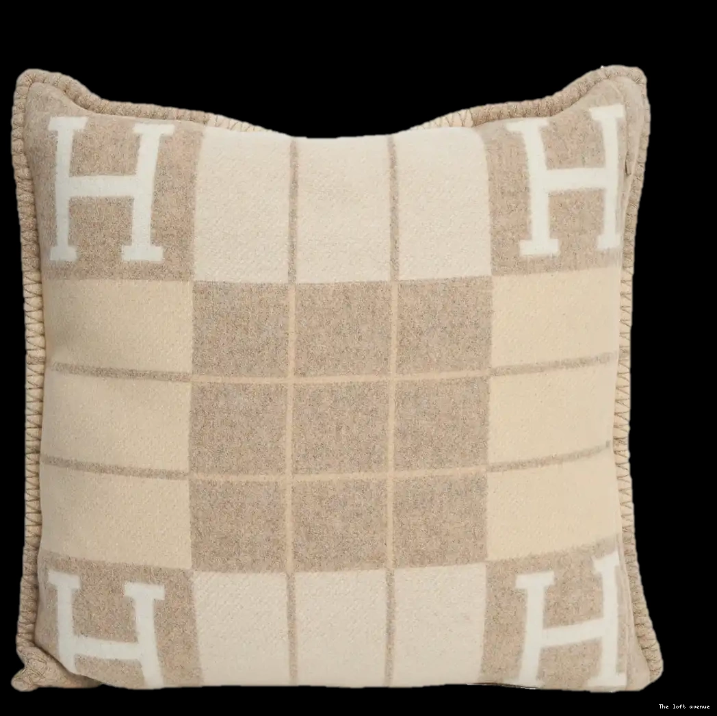 PILLOW THROW STRIPE HERMES WOOL 0502